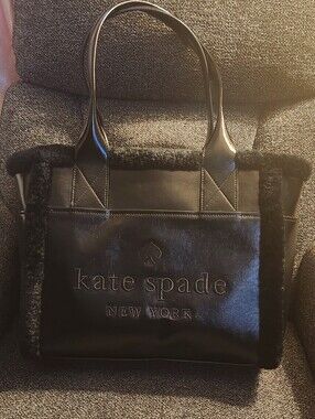Kate Spade Patent Sherpa tote